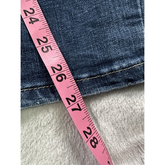 Levi's Boyfriend Jeans Women 31 Medium Wash Blue Denim Distressed Casual Stretch - Picture 9 of 12